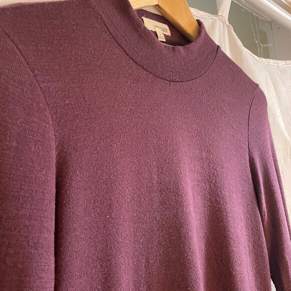 Purple/Maroon Sweater Bodycon Dress - Picture 2 of 4